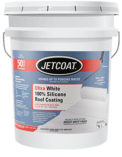 Best Silicone Roof Coating Jetcoat® ultra white 100% silicone roof coating