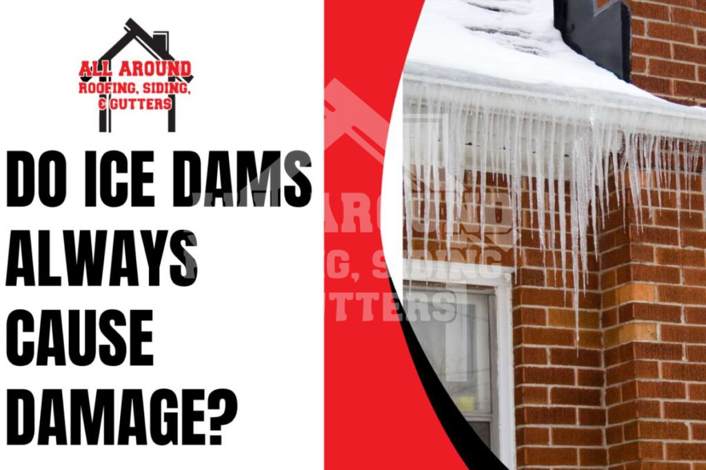 Ice dam damage