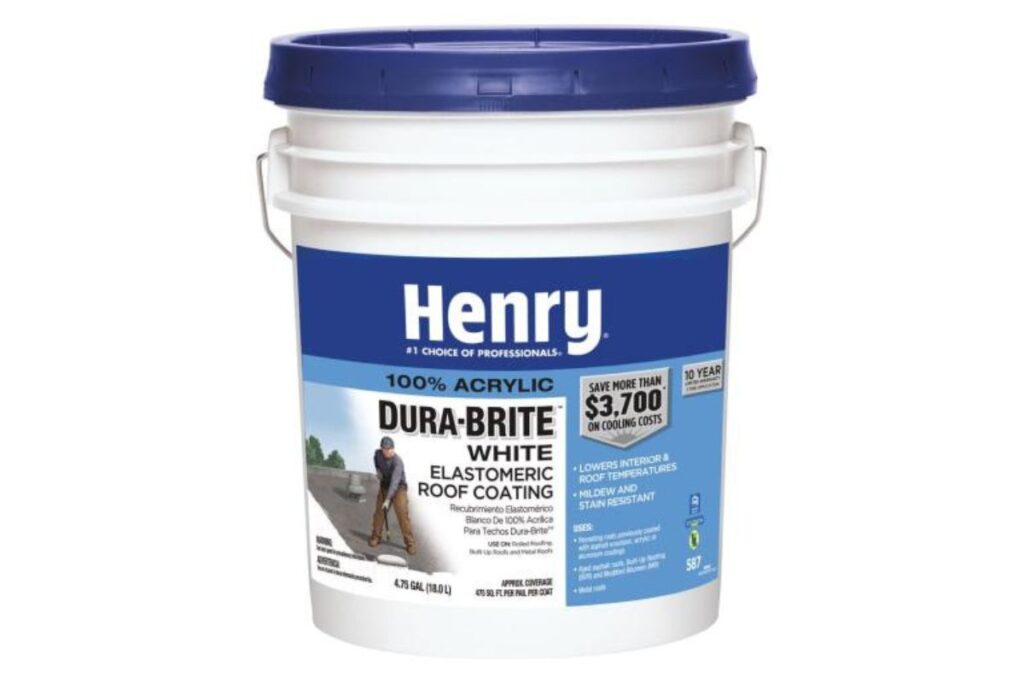 Best Epdm Roof Coating Henry® 587 dura-brite™ white elastomeric roof coating
