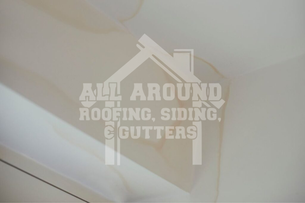 Wind Damage Shingles Leaks and water stains