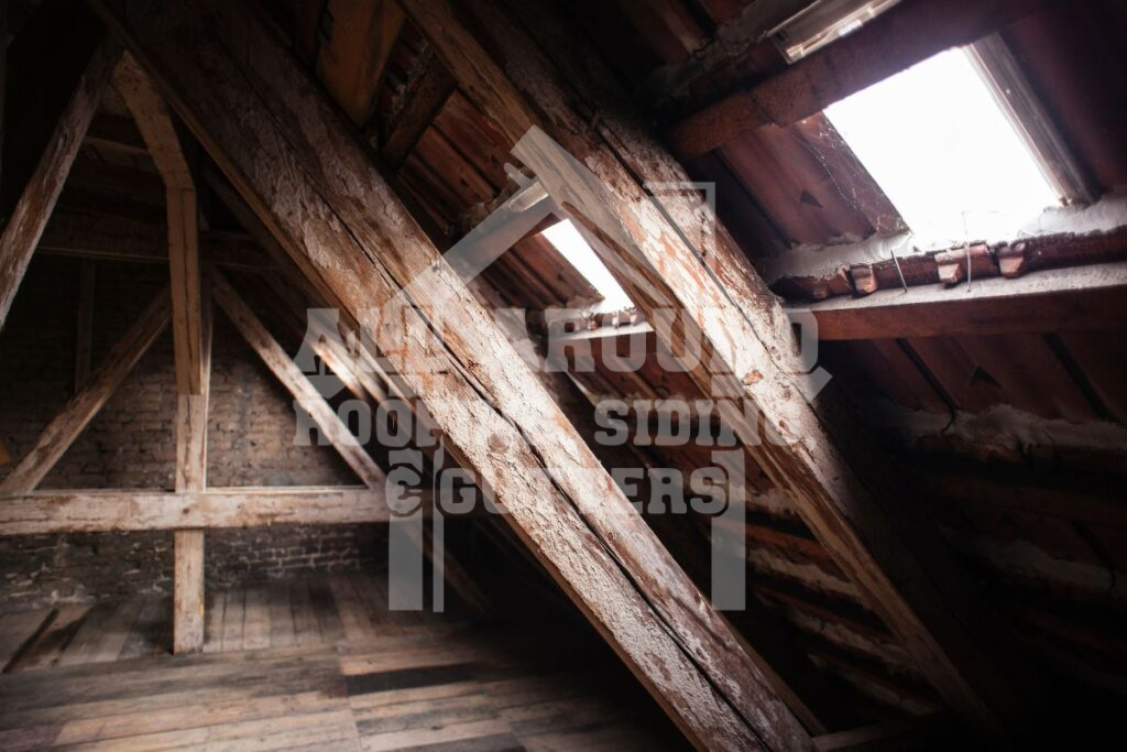 Roof Age Water damage in the attic