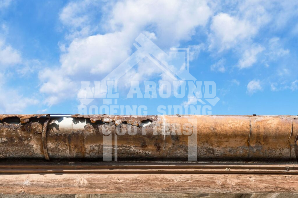 Gutter Hail Damage Gutter rust